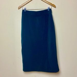 Hermès Vintage High Waisted Emerald Pencil Skirt